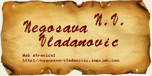 Negosava Vladanović vizit kartica